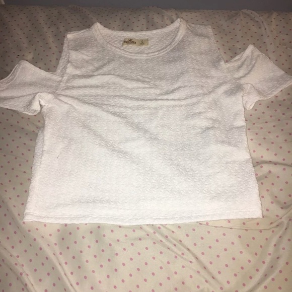White off the shoulder crop top - Picture 1 of 2